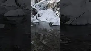 Drung waterfall in winters #frozenwaterfall #drungwaterfall #kashmir #gulmarg