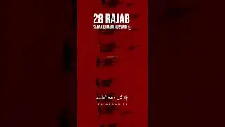 Safar e Imam Hussain a.s | 28 Rajab status #imamhussain #safareimamhussain #28rajabstatus