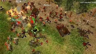 Dawn of War - Soulstorm | Mass CLOSE COMBAT Orks [Mentol vs. elamaunt]