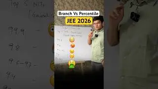 🧪Branch Vs Percentile l prediction before JEE 2026
