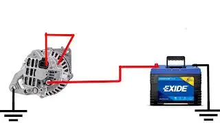 How to connection magnetic field in car alternator