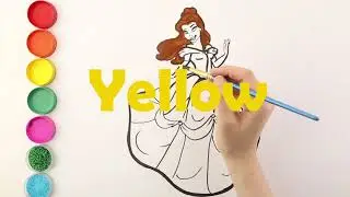 How to draw Belle|Beauty/Drawing and Coloring Princess Belle/ Easy step by step drawing and Coloring
