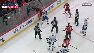 Brenden Dillon Doesn't Like Hit on Luke Hughes