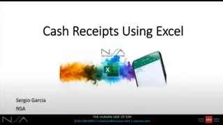 Webinar #59 - Cash Receipts Using Excel