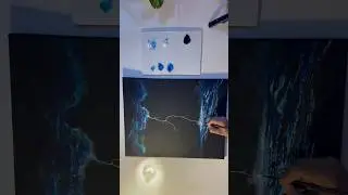 Painting night thunder easy acrylic