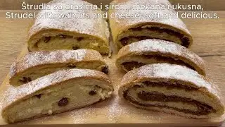 &Scaron;trudla sa orasima i sirom, mekana i ukusna, Strudel with walnuts and cheese, soft and delicious.
