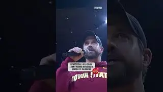 New Iowa State football head coach getting a warm welcome 👏 #cbb #iowastate #basketball