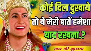 कोई दिल दुखाते दो मेरी ये बातें याद रखना, Shri Krishna motivational speech 💬 Geeta sar 