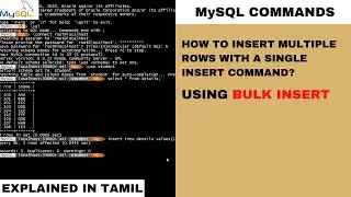 How to insert multiple rows at the same time in MySQL? | Using Bulk Insert | Tamil | Code Screens