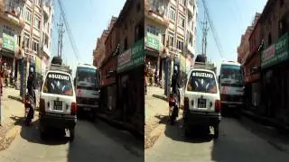 Kathmandu / Nepal - Freak Street - Bodnath (3D stereo version)