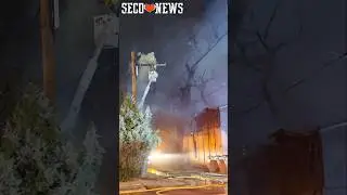 La Junta Electrical Crew Lineman Extinguishing Burning Power Pole Before Replacing Poles #seconews