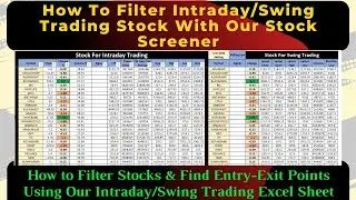 How to Filter Stocks & Find Entry-Exit Points Using Our Intraday/Swing Trading Excel Sheet