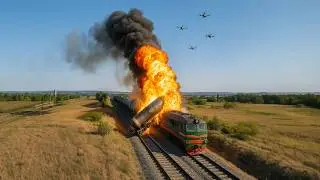Вы этого не увидите в СМИ: российский Су-34 ФАБ-3000 уничтожил украинский поезд