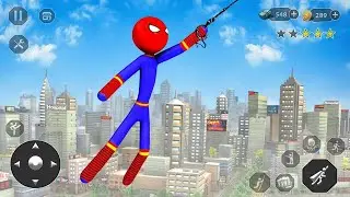 Игра Stick Rope Hero Superhero | Геймплей
