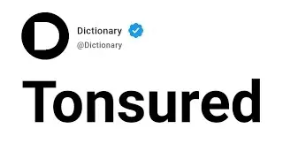 Tonsured Meaning In English