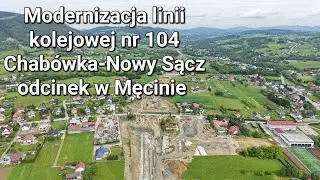Prace przy budowie linii kolejowej nr 104 odcinek Męcina 24.05 25 #nowysącz #kpo #inwestycje