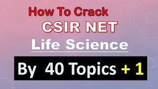 Aadhar Institute- CSIR NET LIFE SCIENCE | Short Cut To Crack || 40+1 topics