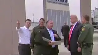 President Trump inspects border wall prototypes