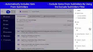 (4) Folder Search's Exclude Subfolders Filter