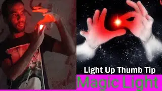 MilesMagic Set of 2 Magic Rubber Thumb Tip Light Up Flash Lights from Anywhere Finger TricksRed...