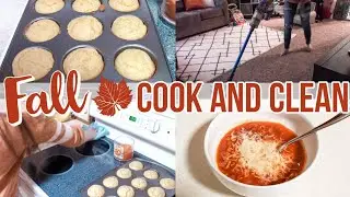 COZY FALL COOK AND CLEAN WITH ME | FALL CLEANING MOTIVATION 2020
