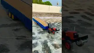 Kubota fully loaded trolley pulling￼ #trending #powerful #homemade #toy #tractor