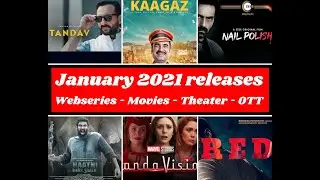 January 2021 releases | Upcoming Web Series in January 2021 | January Web Series and Movies 2021