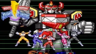 Mighty Morphin Power Rangers (SNES) - All Bosses + Ending Cutscene