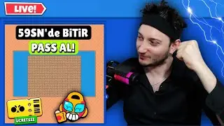 🔴HARİTAYI 59 SANİYEDE TAMAMLAYAN HERKESE PASS VERİYORUM! #brawlstars
