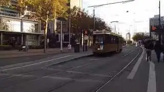 Old Rotterdam tram runs on Coolsingel