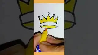 Unique colouring crown #shorts #youtubeshorts #drawing