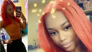 AMAZON FUHSI FIRE RED WIG ❤️