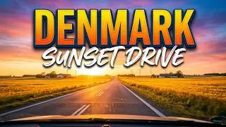 Sunset Drive in Denmark 🇩🇰 | Scenic Countryside to Suburbs | Relaxing 4K Road Trip & Cozy Vibes