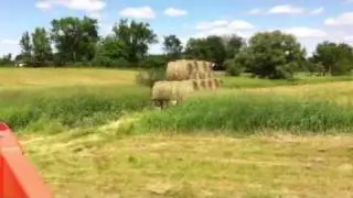 Fiat 130-90 Pulling Hay Wagon (1 of 2)