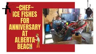 TINY HOME~Overnight (Anniversary Surprise) in an Ice Fishing Shack at Alberta Beach, Canada