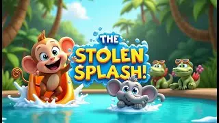 Jungle Beat: The Stolen Splash 🐒💦 | Funny Monkey & Elephant Story About Sharing and Friendship!