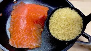 Этот рецепт риса с лососем просто потрясающий и вкусный❗ #197