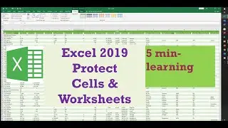 Excel 2019- How to protect sheet and Cells