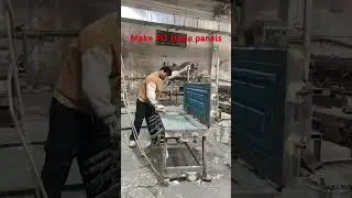 Factory how to make PU stone panels #travel #love #machine #woodpanel #woodenpanel