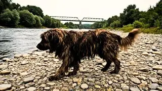 Scared, Dirty Highway Dog Turns Out to Be a Gentle Giant
