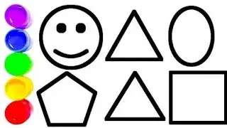How to Draw a circle rectangle heart diamond star&nbsp;Math for children colour. || Drawing shapes 🎭
