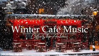 Calm Winter Nights❄️Jazz & Coffee ⛄| Gentle Snowfall Ambience for Peaceful Sleep