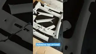 Headliner adhesive Model3 #model3 #electriccar #tesla #headliner #alcantara