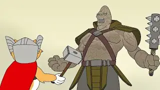 Thor Cat vs Stone Giant ! Parody !