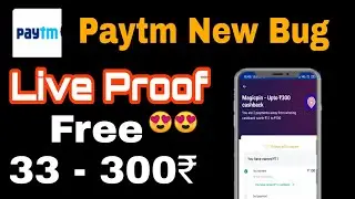 Paytm New Bug Earn 33 -300 For Free || Paytm New Offer Today || Paytm New loot || Heaven For all