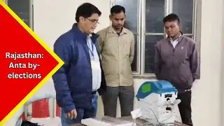 Anta by-Polls: Mock polling underway at a polling booth for voting of the Assembly by-elections....