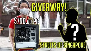 Giving Away a GAMING PC on the Streets of Singapore!