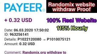Randomix website live withdraw Proof | New investment site launch 115% Hourly | 100% Real Website