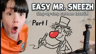 How to Draw Mr. Sneeze (EASY) | Step-by-Step Cartoon Sketch Tutorial &ndash; Part 1