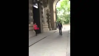 Secret other entrance to the Louvre